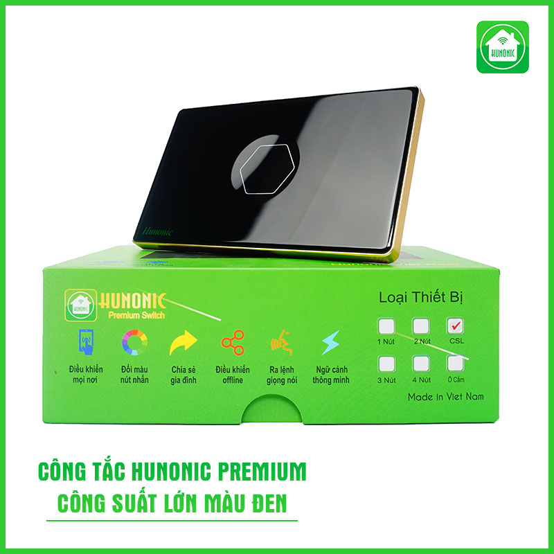 Công Tắc Cảm Ứng Hunonic Premium Hình Chữ Nhật